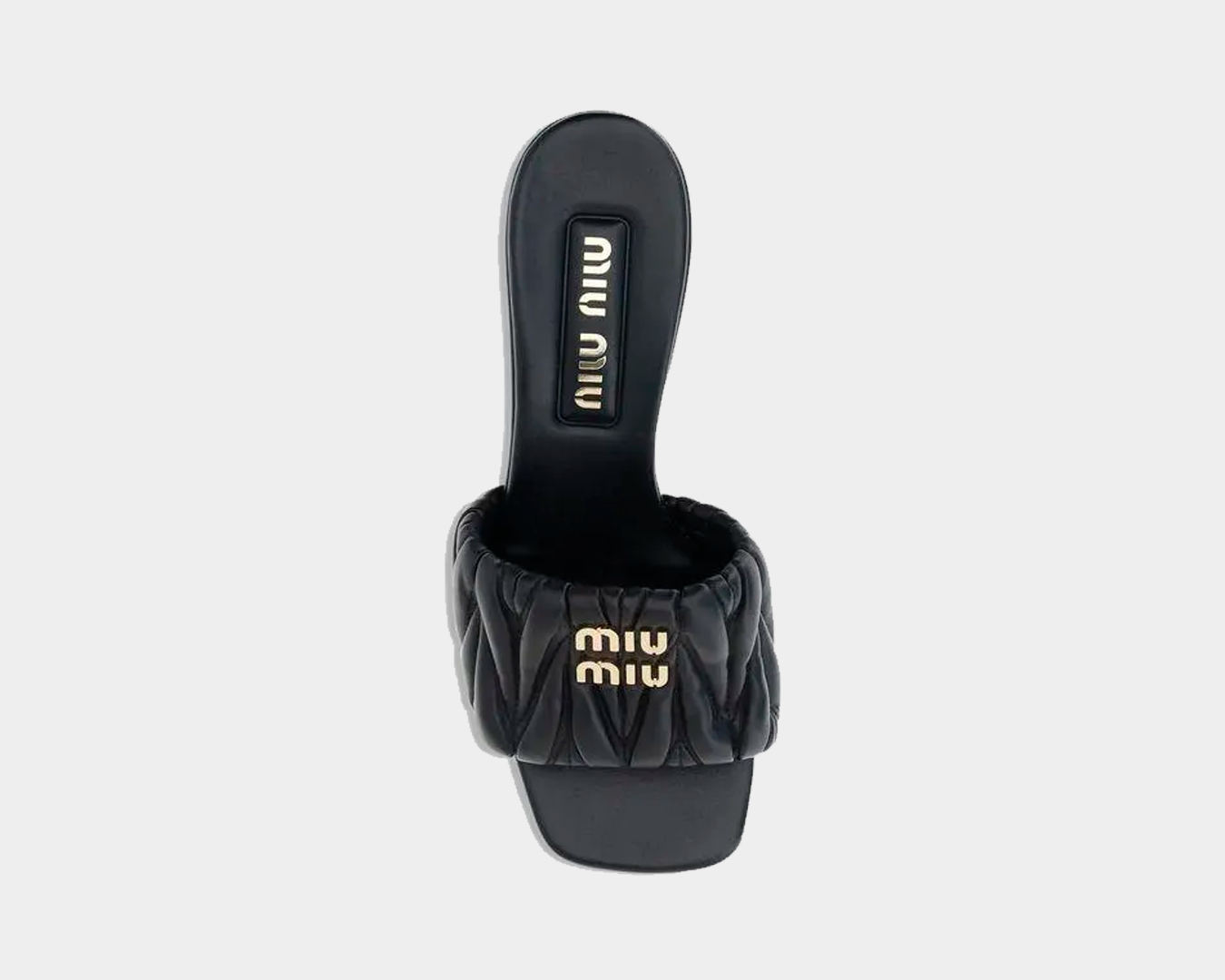 Slide Miumiu em couro napa matelassê