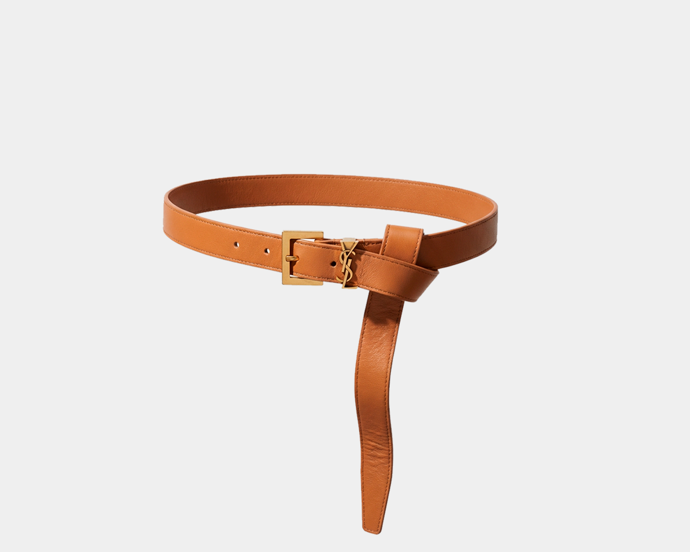 Cinto YSL CASSANDRE em couro de cordeiro