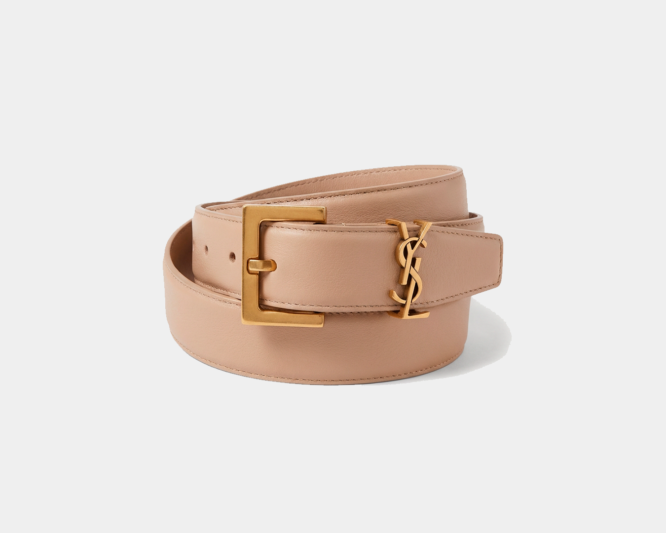 Cinto YSL CASSANDRE em couro de cordeiro
