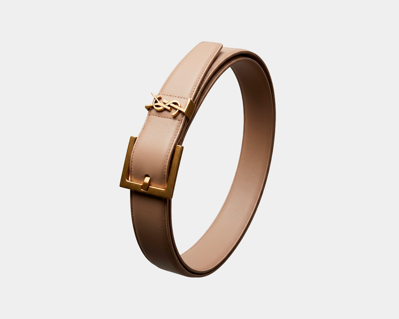 Cinto YSL CASSANDRE em couro de cordeiro